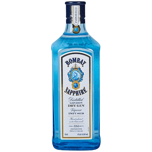 Bombay Sapphire 94 Proof London Dry Distilled Gin Bottle