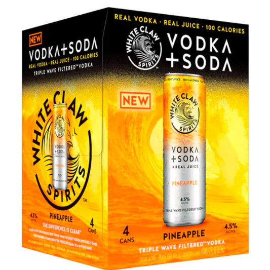 White Claw Spirits Pineapple Vodka Soda Cans