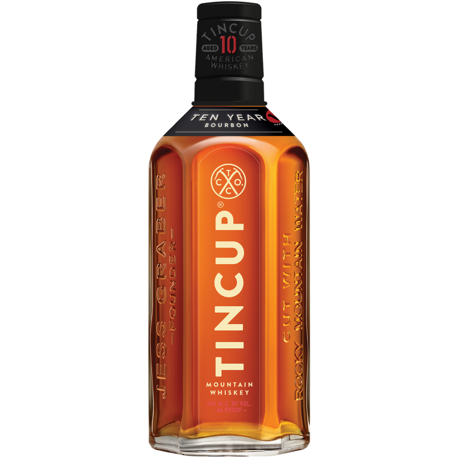 Tincup 84 Proof American 10 Year Bourbon Whiskey Bottle