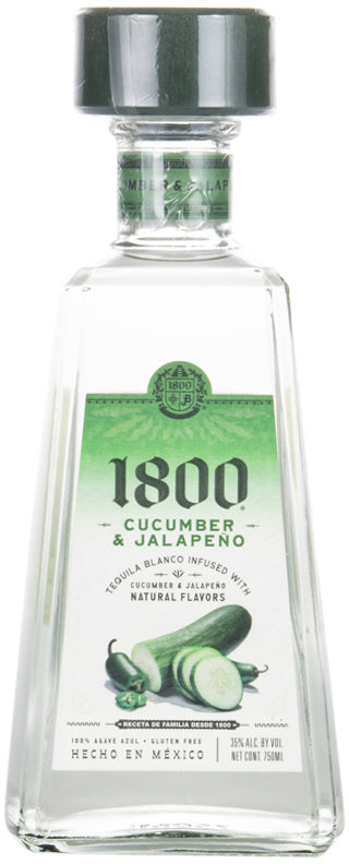 1800 Cucumber & Jalapeno Blanco Tequila Bottle