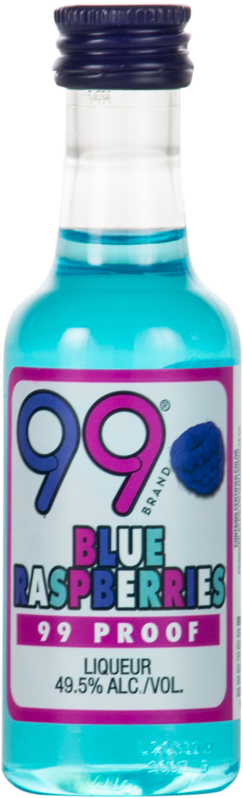 99 Brand Blue Raspberries 99 Proof Liqueur Bottle