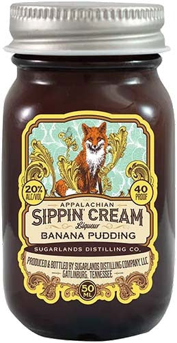 Sugarland Distilling Co. Appalachian Sippin' Cream Banana Pudding Liqueur Jar