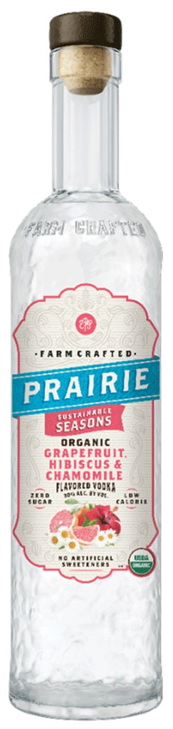 Prairie Organic Grapefruit Hibiscus & Chamomile Vodka Bottle