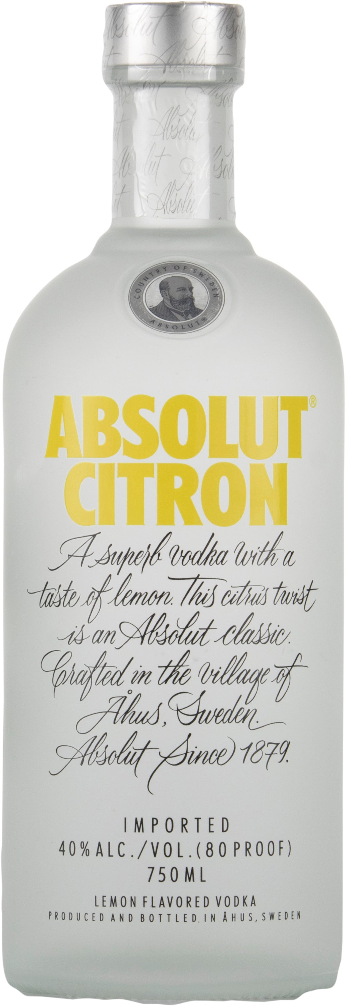 Absolut Citron 80 Proof Vodka Bottle