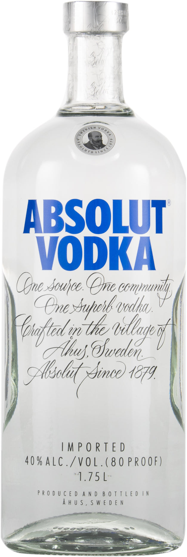 Absolut 80 Proof Swedish Vodka Bottle