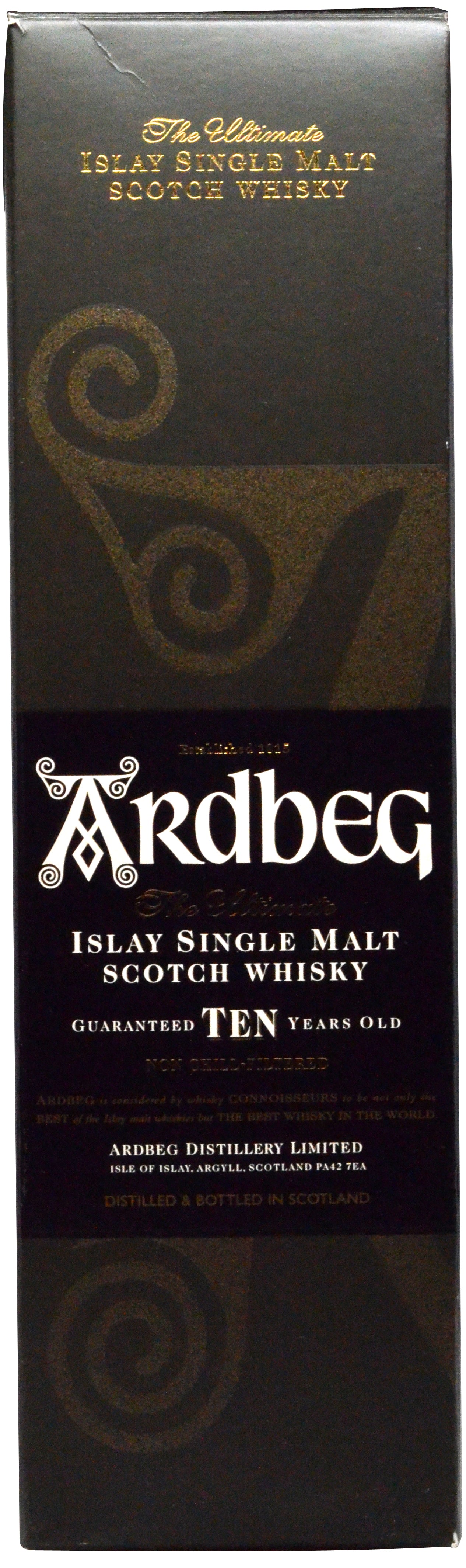 Ardbeg 80 Proof Islay Single Malt The Ultimate 10 Year Scotch Whiskey Bottle